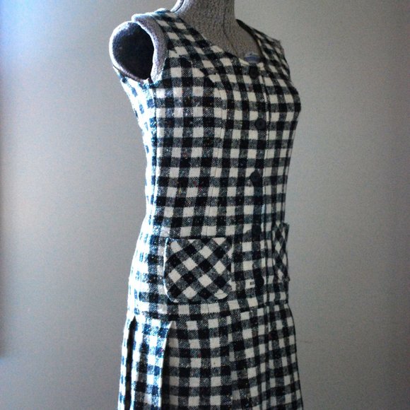 Black & White checkered Wool tweed jumper - Picture 7 of 12